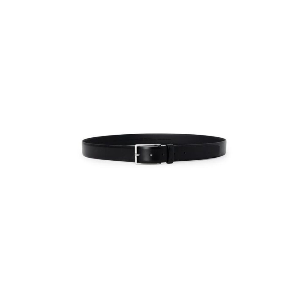 Boss Classic Leather Belt Men Black Belts
